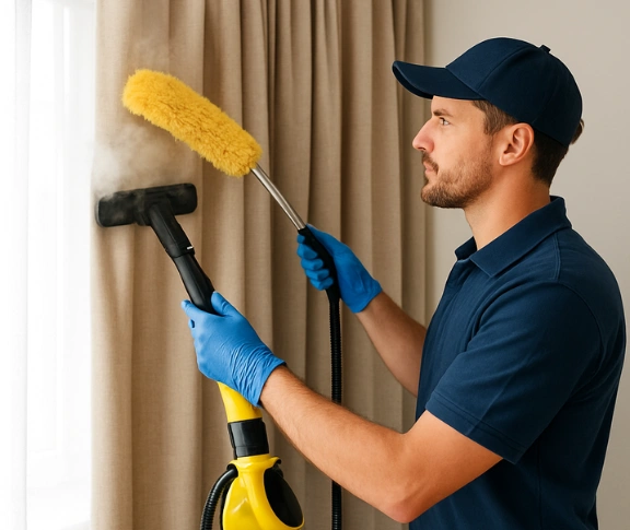 Trusted blind cleaning technician Matty Curtain Cleaning birtinya QLD
