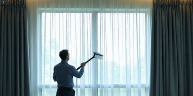 Commercial drapes cleaning service birtinya hotels offices