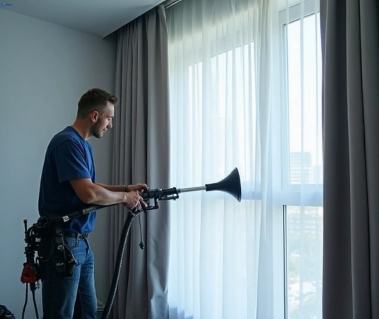 Professional drapes cleaning process tools Matty Curtain Cleaning birtinya